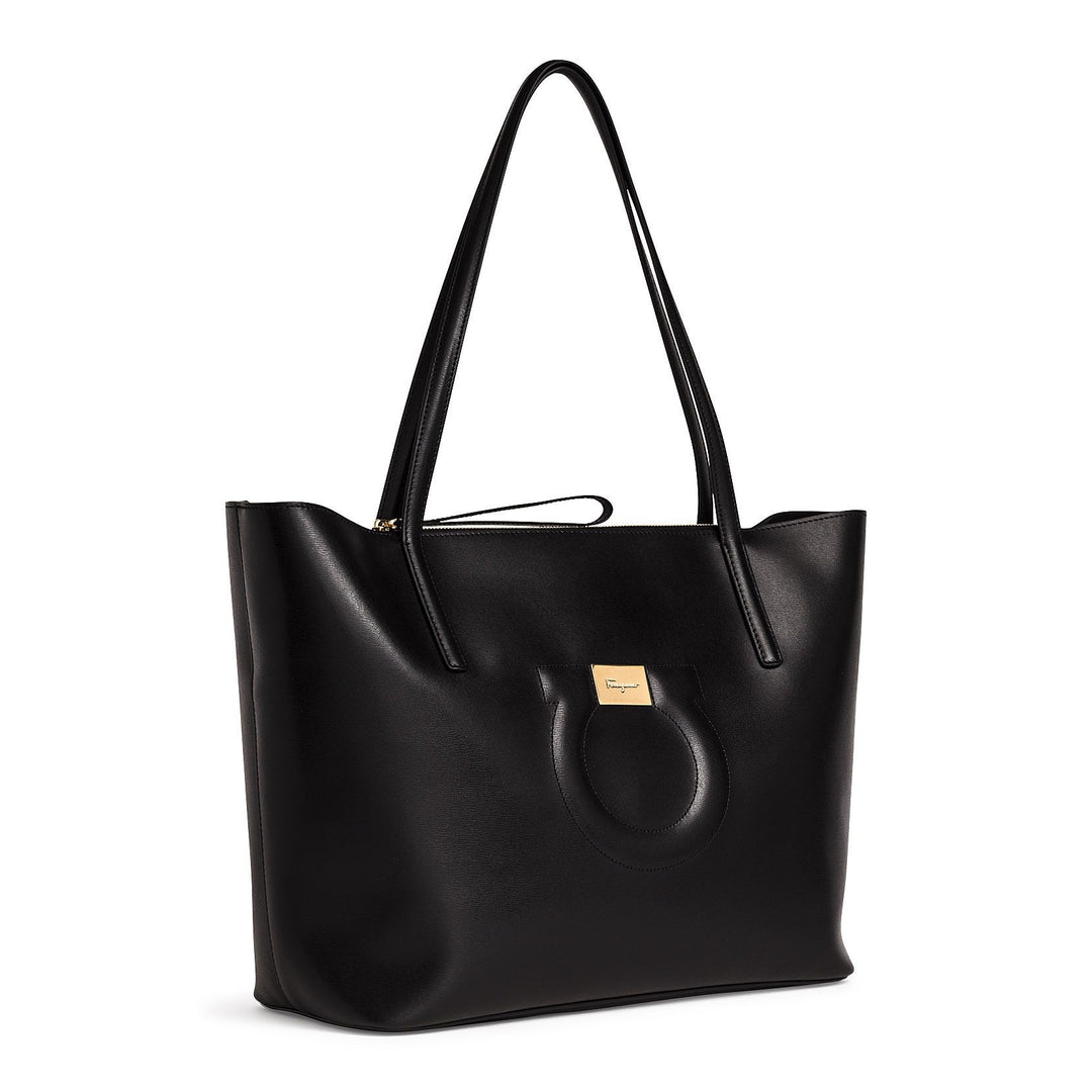 バッグ Ferragamo Leather Tote Bag Gancini SF14523B-Salavatore-Ferragamo-