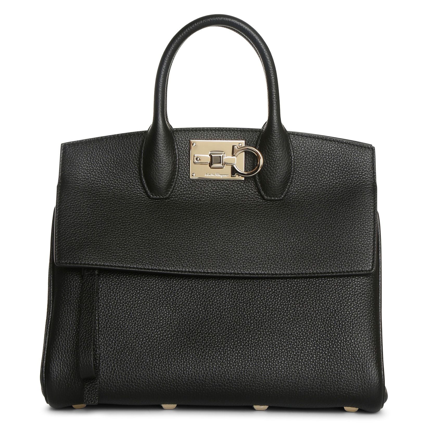 ★関税込★Ferragamo★Flap Studio Women's Shoulder Bag★ Ferragamo Medium Front Flap Soulder Bag | Black | FARFETCH