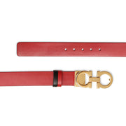 Reversable and adjustable gancini belt