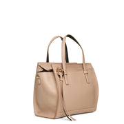 Amy S beige leather tote bag