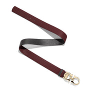 Reversable and adjustable burgundy Gancini belt