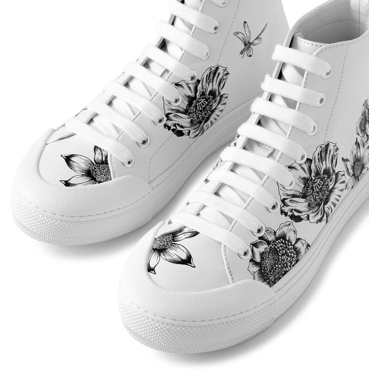 Nirvana floral leather sneakers