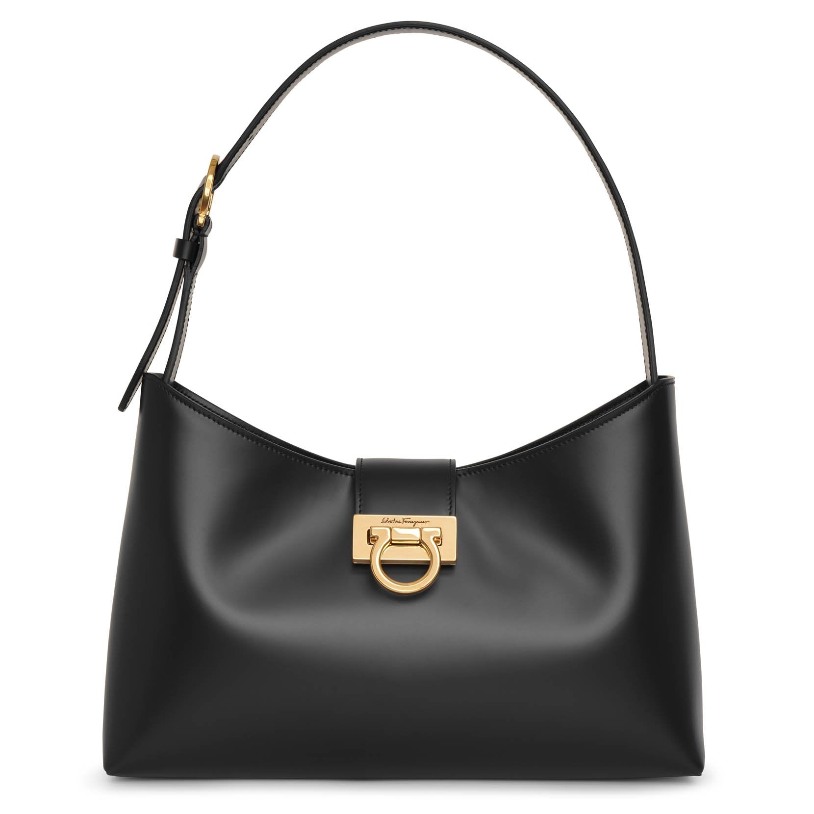 【関税負担】 SALVATORE FERRAGAMO Trifolio crossbody bag Ferragamo | Trifolio crossbody black leather bag | Savannahs