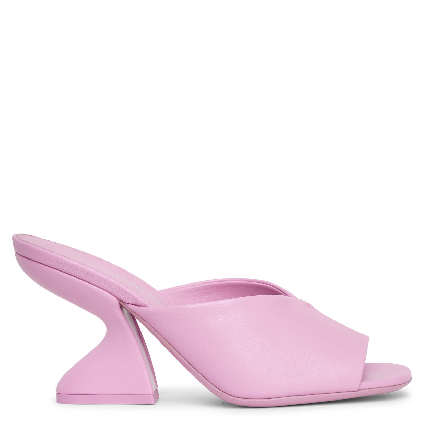 Ferragamo | F-Heel Sansu pink leather mules | Savannahs