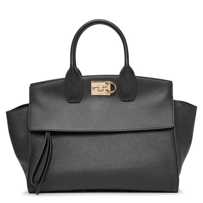 The Studio Soft black leather bag