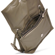 Viva bow olive leather bag