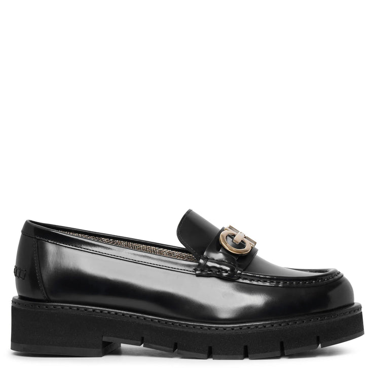 Ferragamo | Ofelia lug black moccasin loafers | Savannahs Ferragamo | Ofelia lug black moccasin loafers | Savannahs