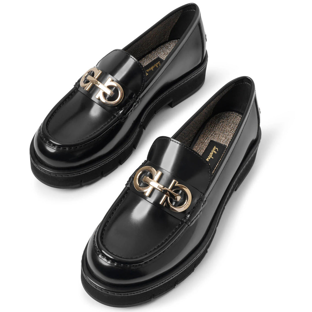 Ferragamo | Ofelia lug black moccasin loafers | Savannahs Ferragamo | Ofelia lug black moccasin loafers | Savannahs