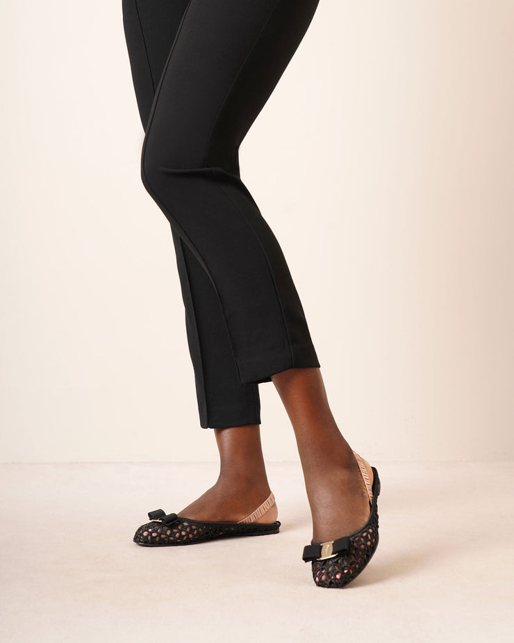 Ferragamo Women Vara Bow Slingback Black Size 5