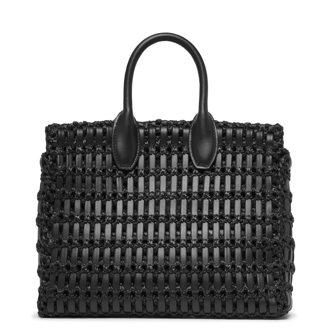 【ATP Atelier】MARGANI BLACK RAFFIA/LEATHER TOTE BAG Tote bags | ATP Atelier Official Store