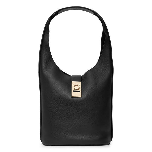 バッグ Archive LEATHER SHOULDER BAG black Ferragamo Archive Large Leather Shoulder Bag In Black | ModeSens