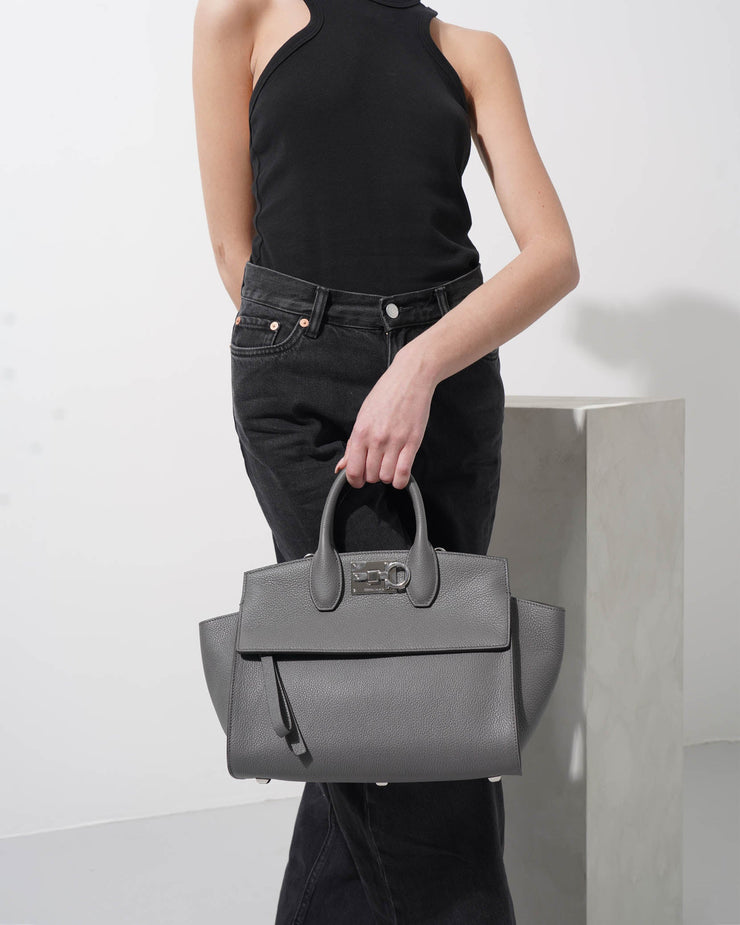 The Studio soft small grey tote bag