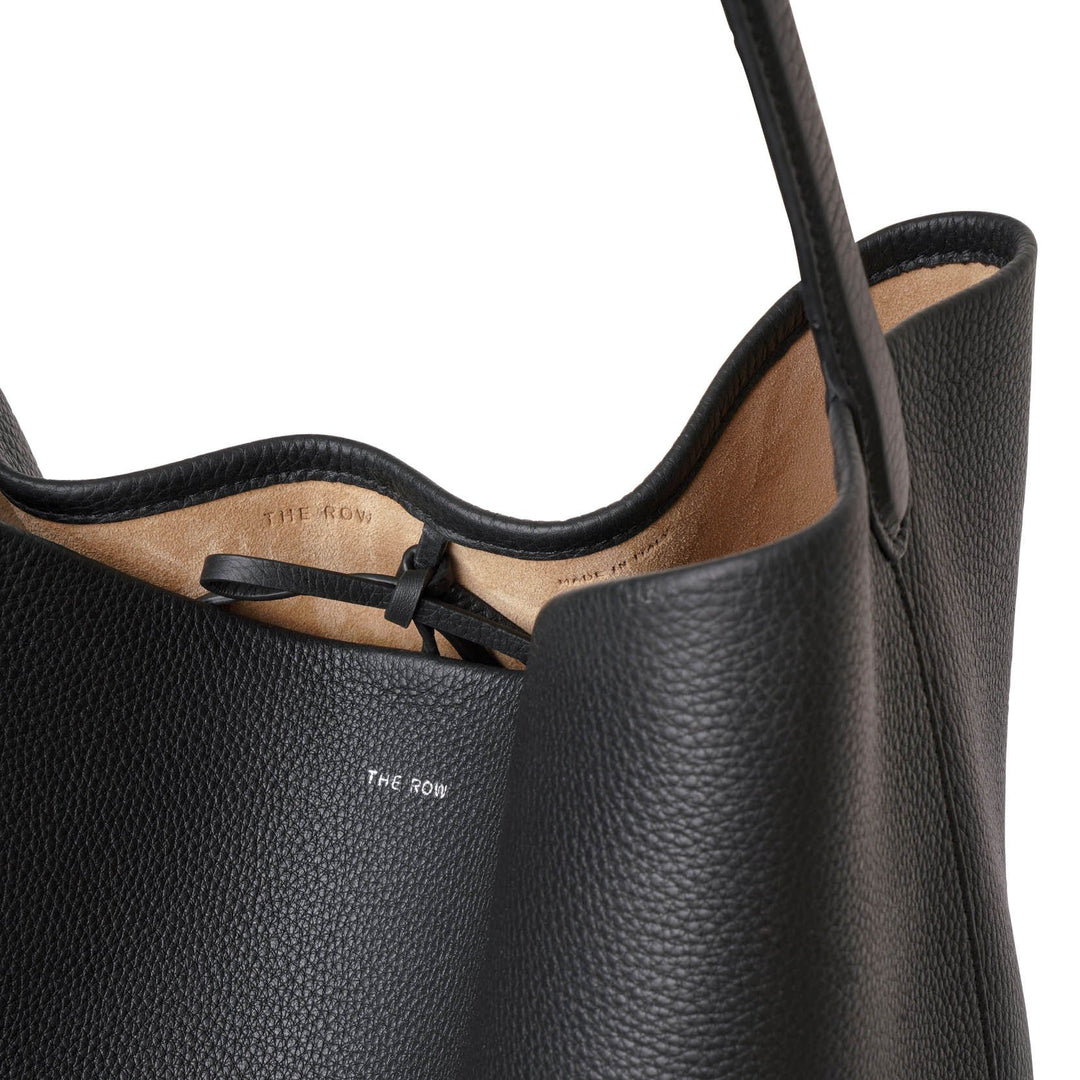 The Row | Large N/S black leather park tote bag | Savannahs