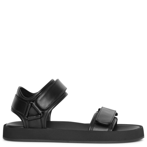 The Row | Hook and Loop black leather sandals | Savannahs