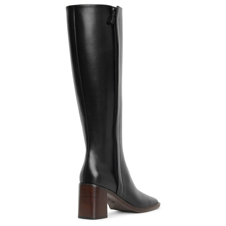 The Row | Patch black leather high boots | Savannahs