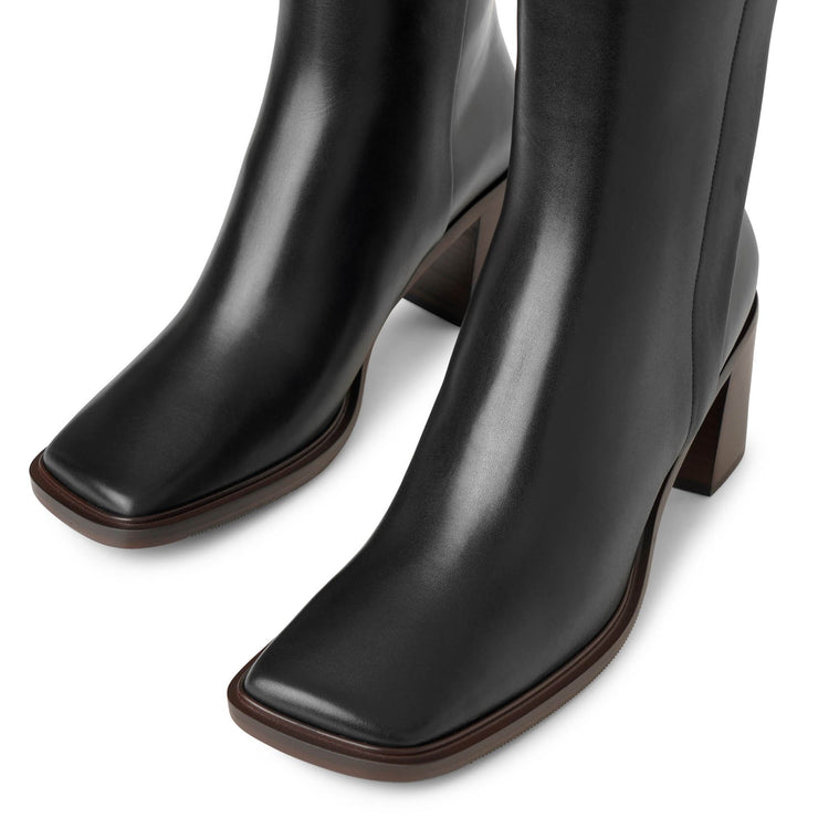The Row | Patch black leather high boots | Savannahs