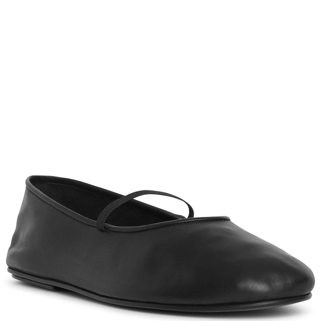 フラットシューズ THE ROW Woman Ballet flats Black F1598SL3 BLK Elastic Ballet Slipper Black in Leather – The Row