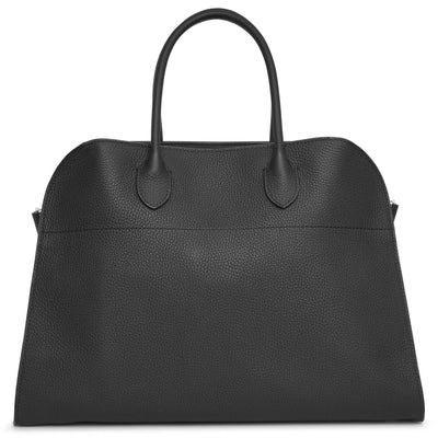 Soft margaux 15 black grained leather bag