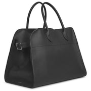Soft margaux 15 black grained leather bag
