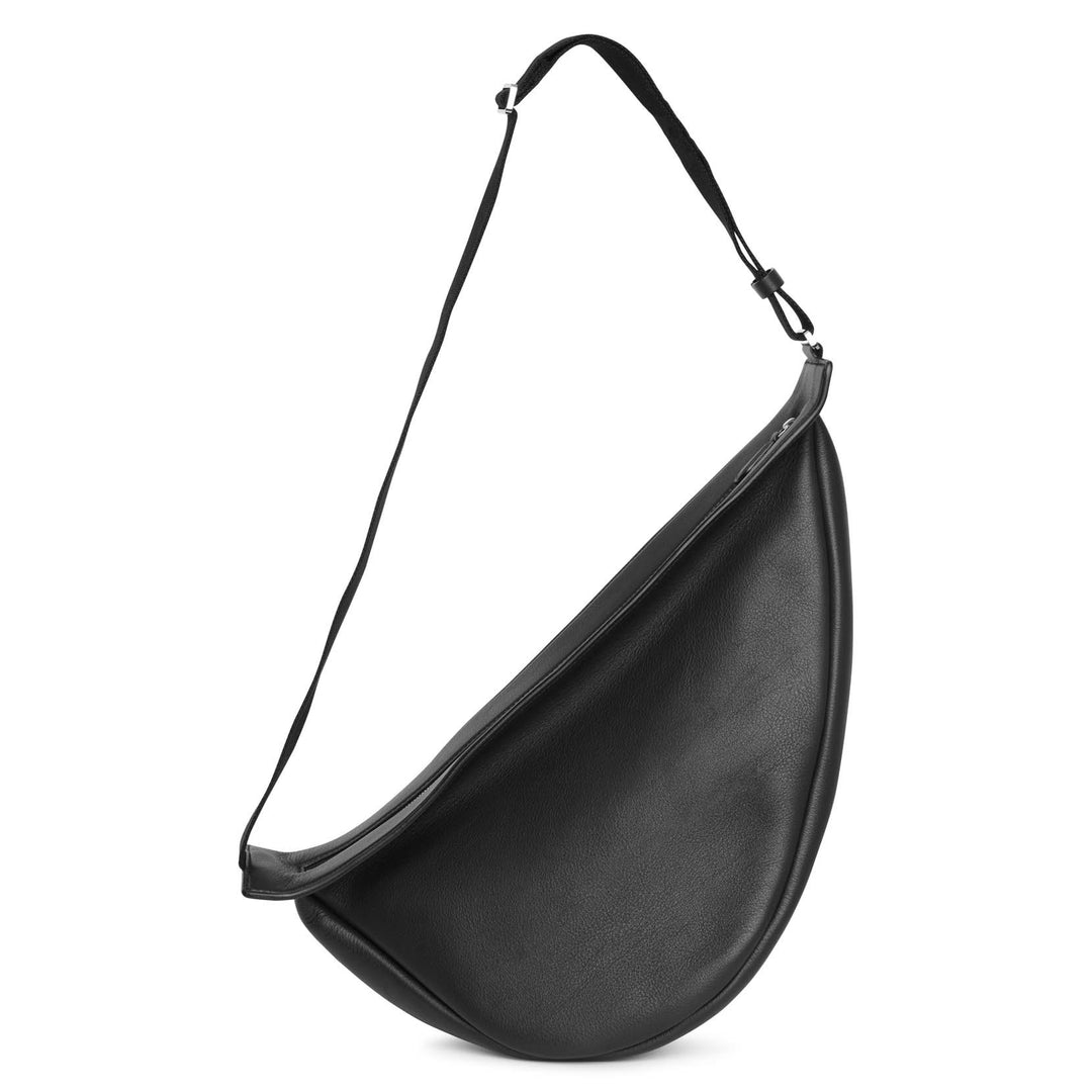 The Row | Slouchy banana large black shoulder bag | Savannahs