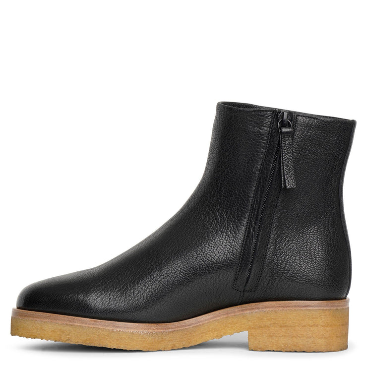 Boris black leather boots