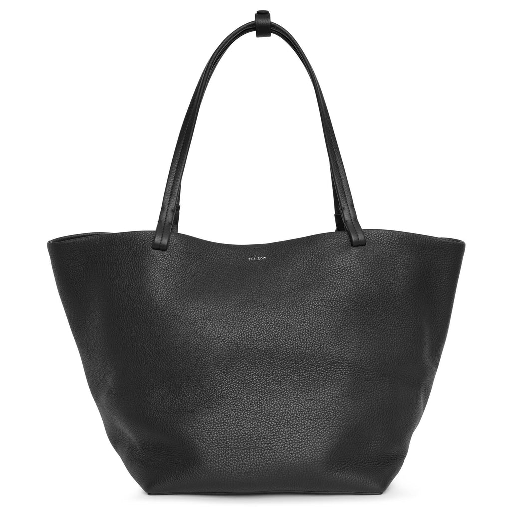 The Row, Park tote 3 lux black leather bag