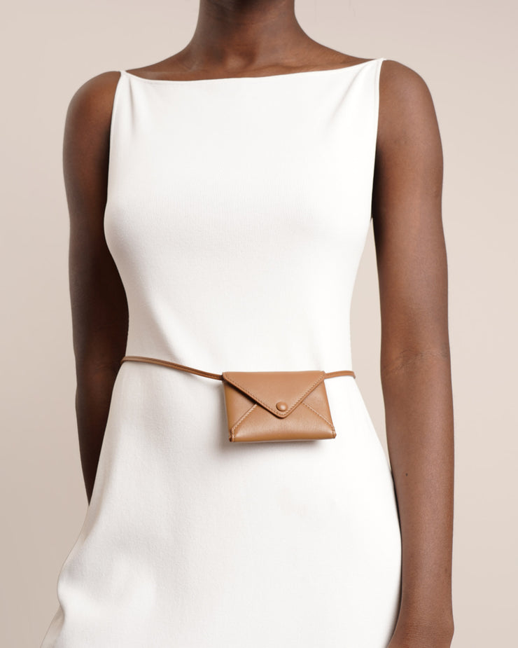 The Row | Mini Envelope taupe leather shoulder bag | Savannahs
