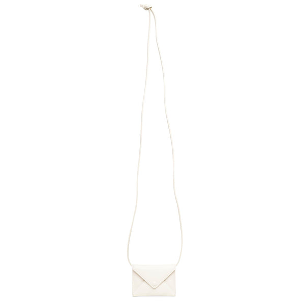 The Row | Mini Envelope ivory white leather shoulder bag 