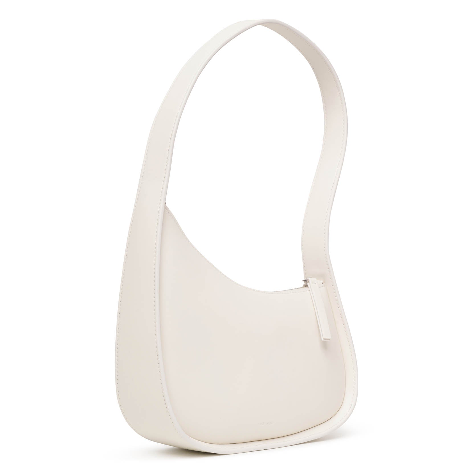 Half Moon ivory shoulder bag