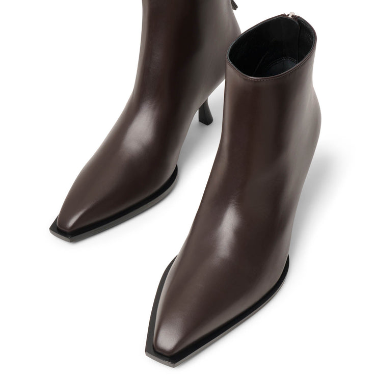 Coco dark brown leather boots