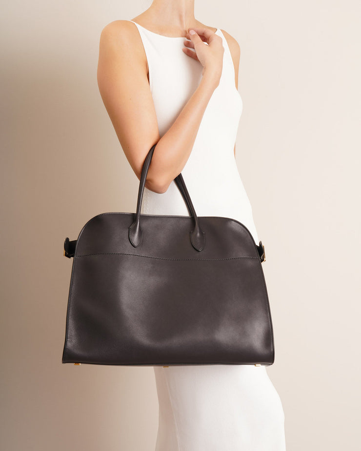 The Row, Soft Margaux 17 black leather bag