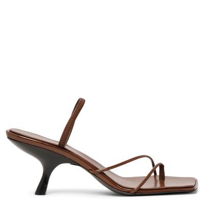 Rai patent brown sandals