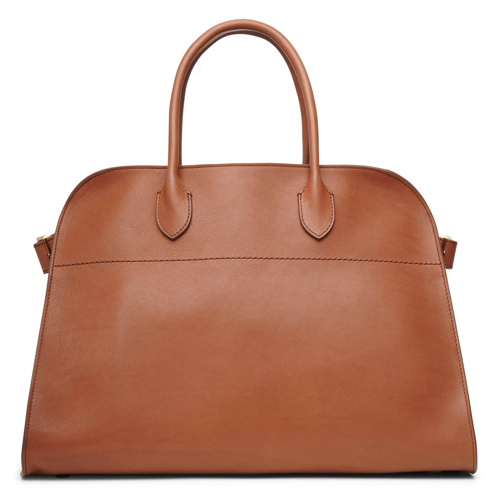 The Row, Soft Margaux 15 dark brown leather bag