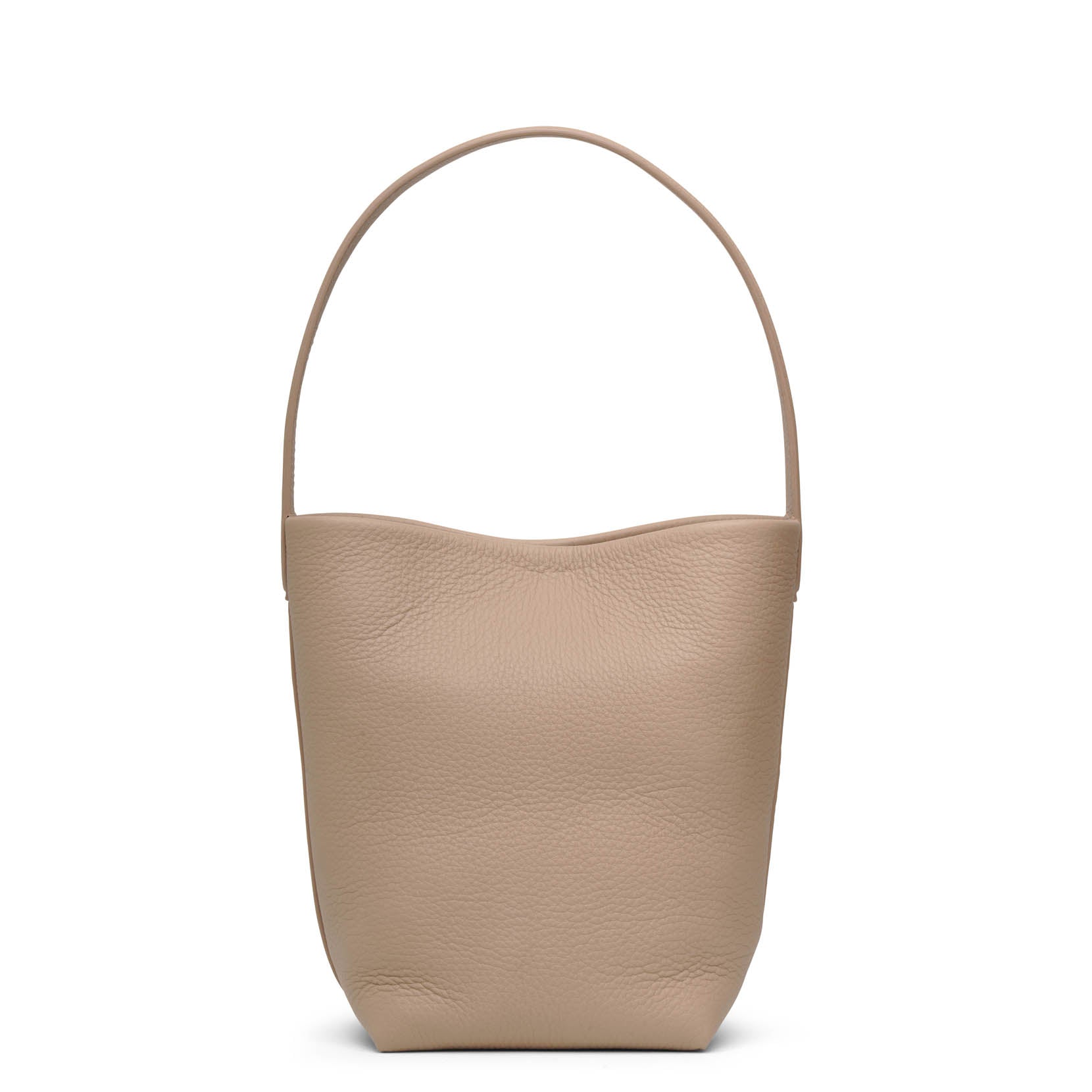 Small N/S Park taupe grain leather tote bag