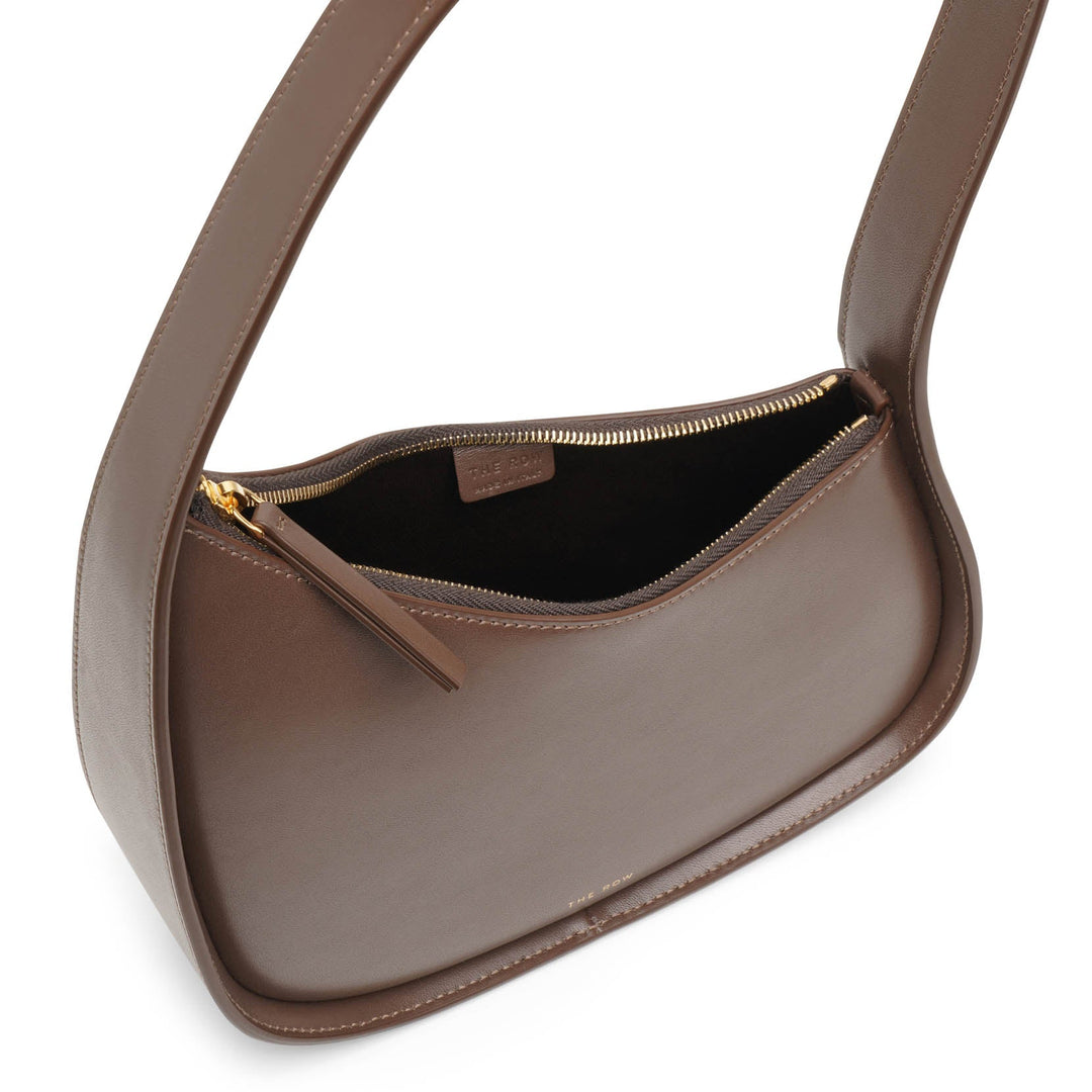 The Row | Half Moon brown leather shoulder bag | Savannahs