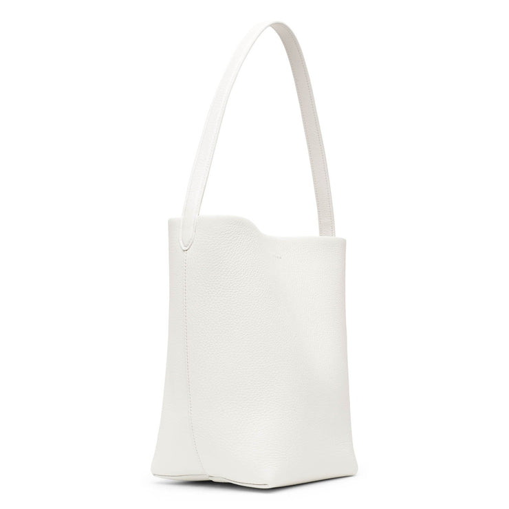 Medium N/S park white leather tote bag