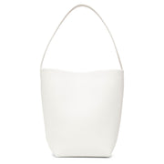 Medium N/S park white leather tote bag