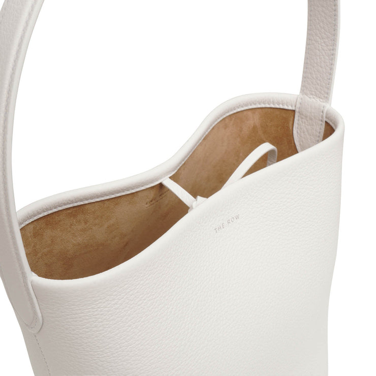 Small N/S park white leather tote bag