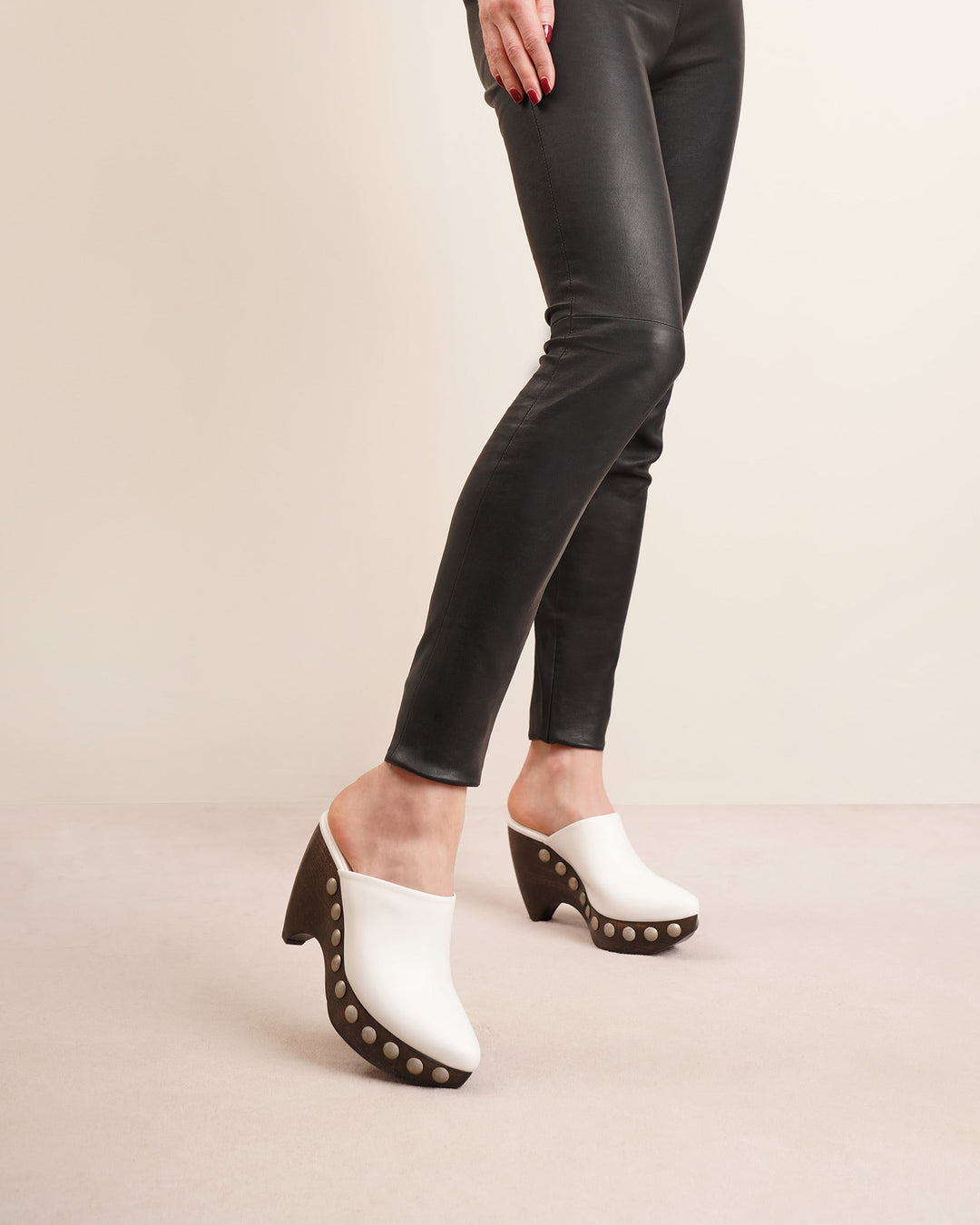 Alaïa | Le Sabot white leather clogs | Savannahs