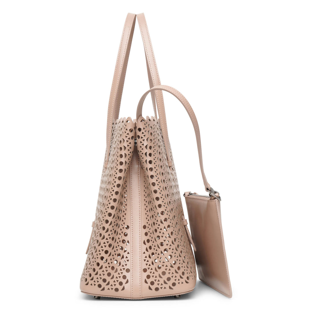 Alaïa | Mina 32 vienne circulaire beige tote bag | Savannahs