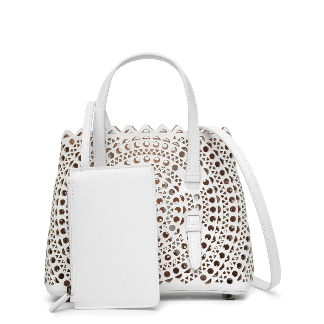 Alaïa | Mina 20 vienne circulaire white leather tote bag | Savannahs