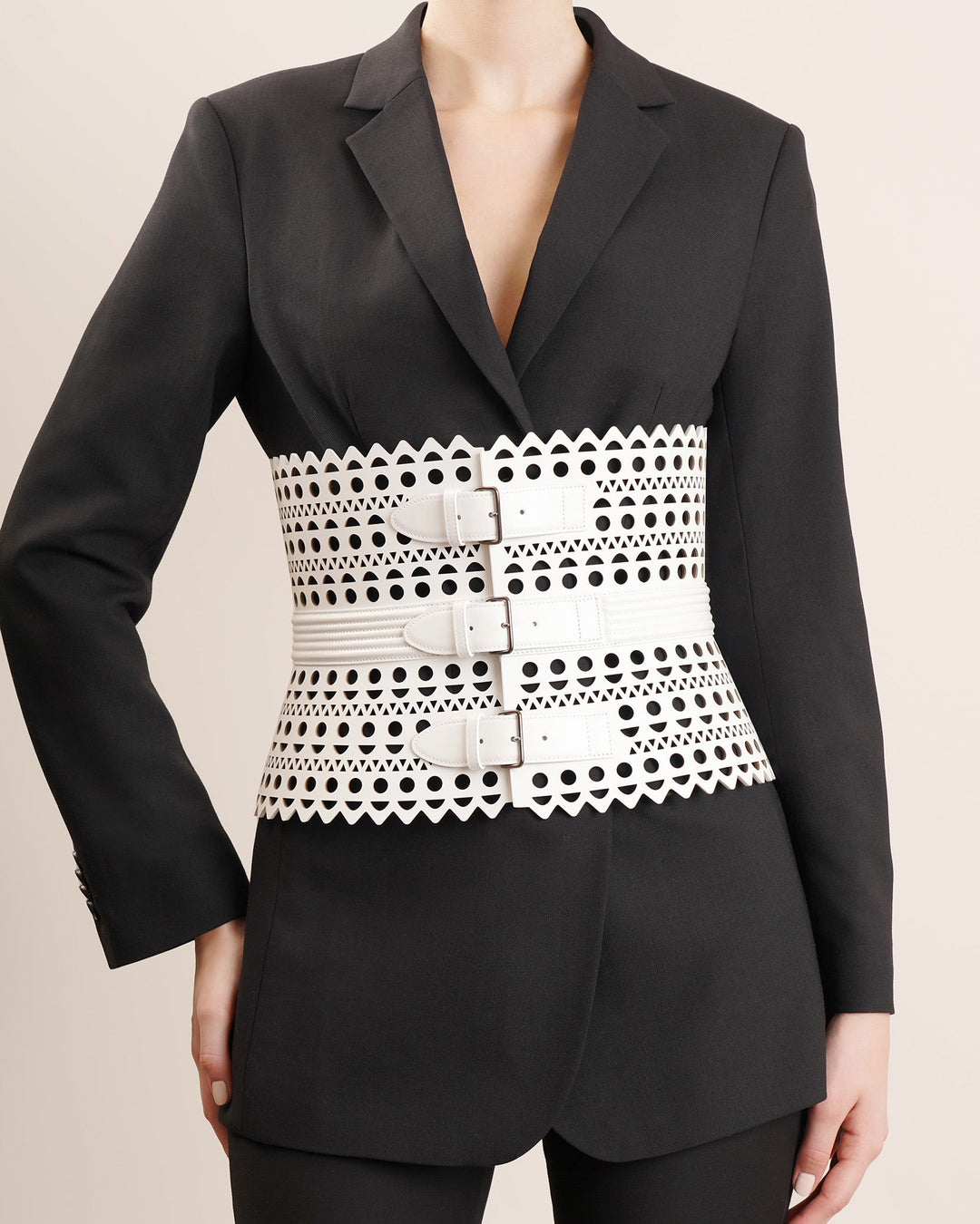 Alaïa | Le Corset white leather belt | Savannahs