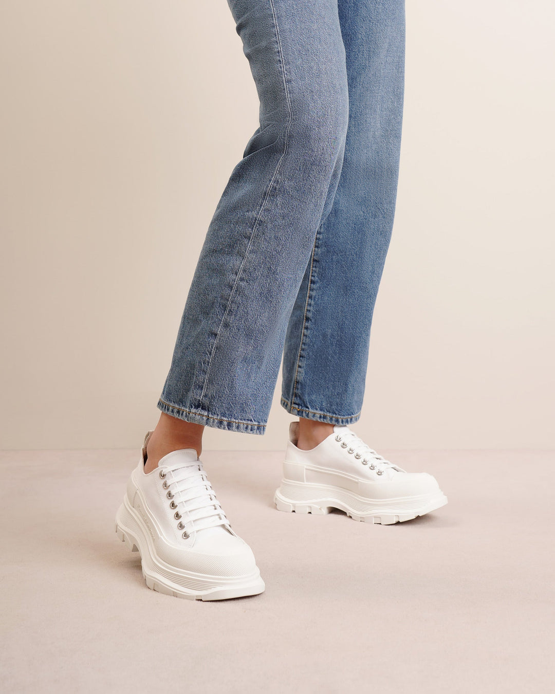 スニーカー alexander mcqueen Chalk canvas Tread Slick sneakers Tread Slick Sneakers - Alexander Mcqueen - Canvas - Khaki