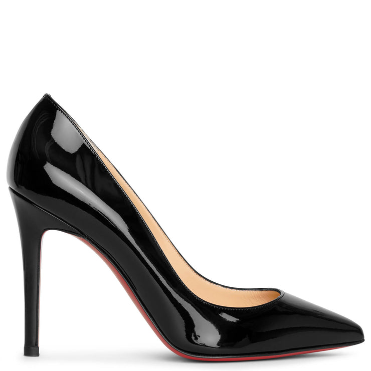 Christian Louboutin Pigalle High Heels Pumps Black Patent Leather Shoes Sz  EU 38