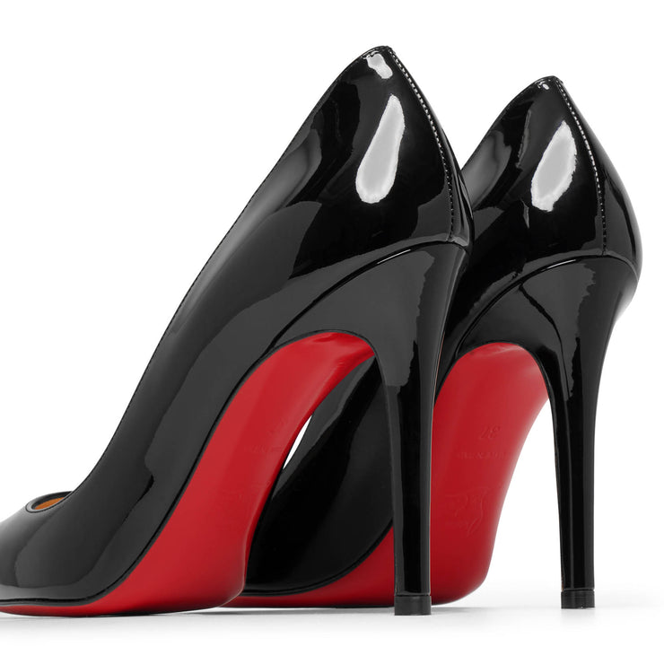 Christian Louboutin  Pigalle 100 Patent Black Leather Pumps