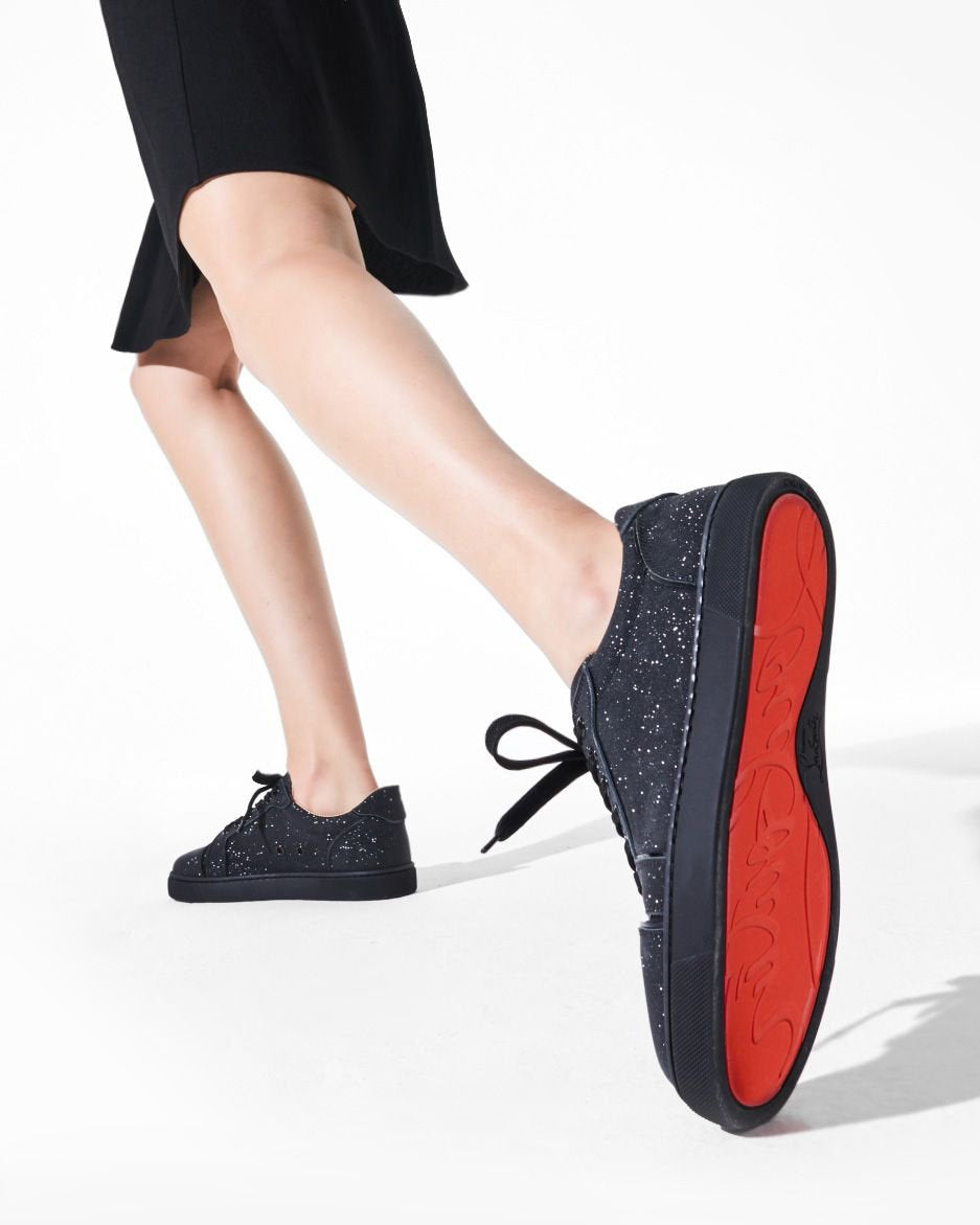 Christian Louboutin Vieria black glitter sneakers Savannahs