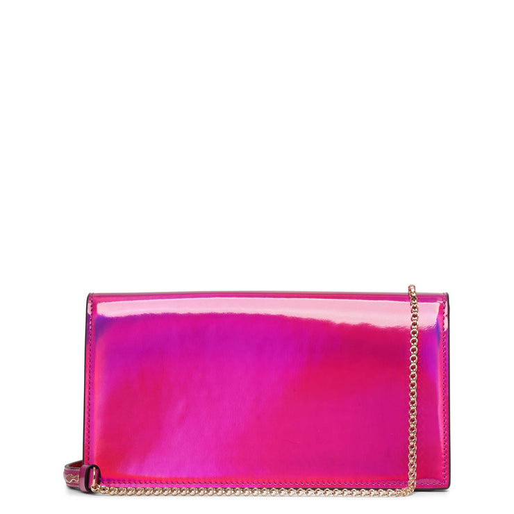 Christian Louboutin Loubi54 Hot Pink Patent Leather Shoulder Bag New