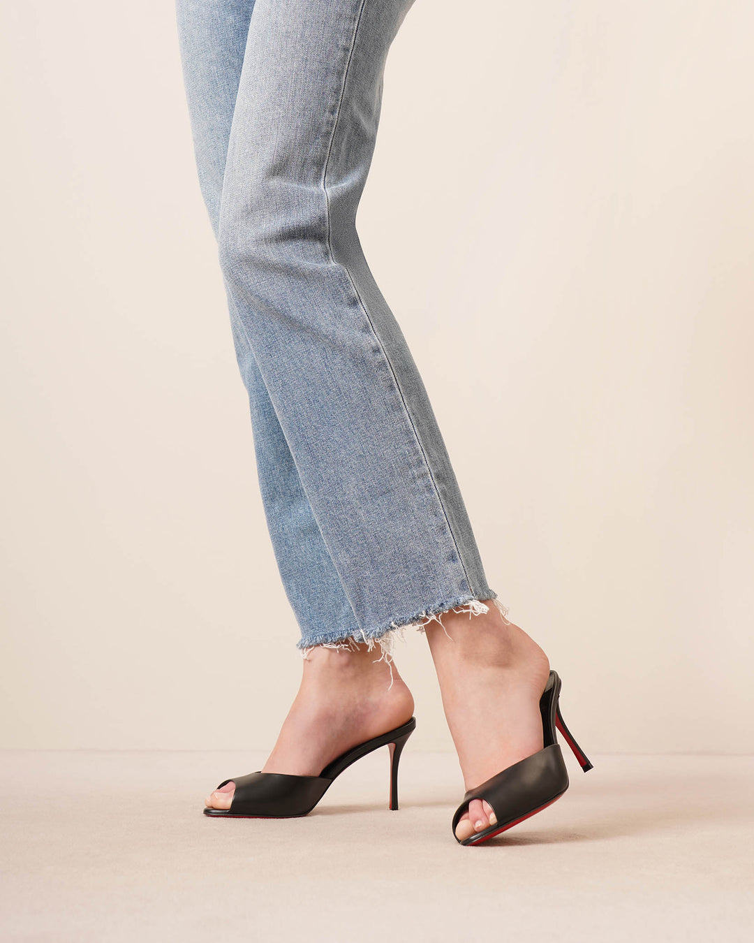 CHRISTIAN LOUBOUTIN Me Dolly 85 レザーミュール Christian Louboutin | Me Dolly 85 black leather mules