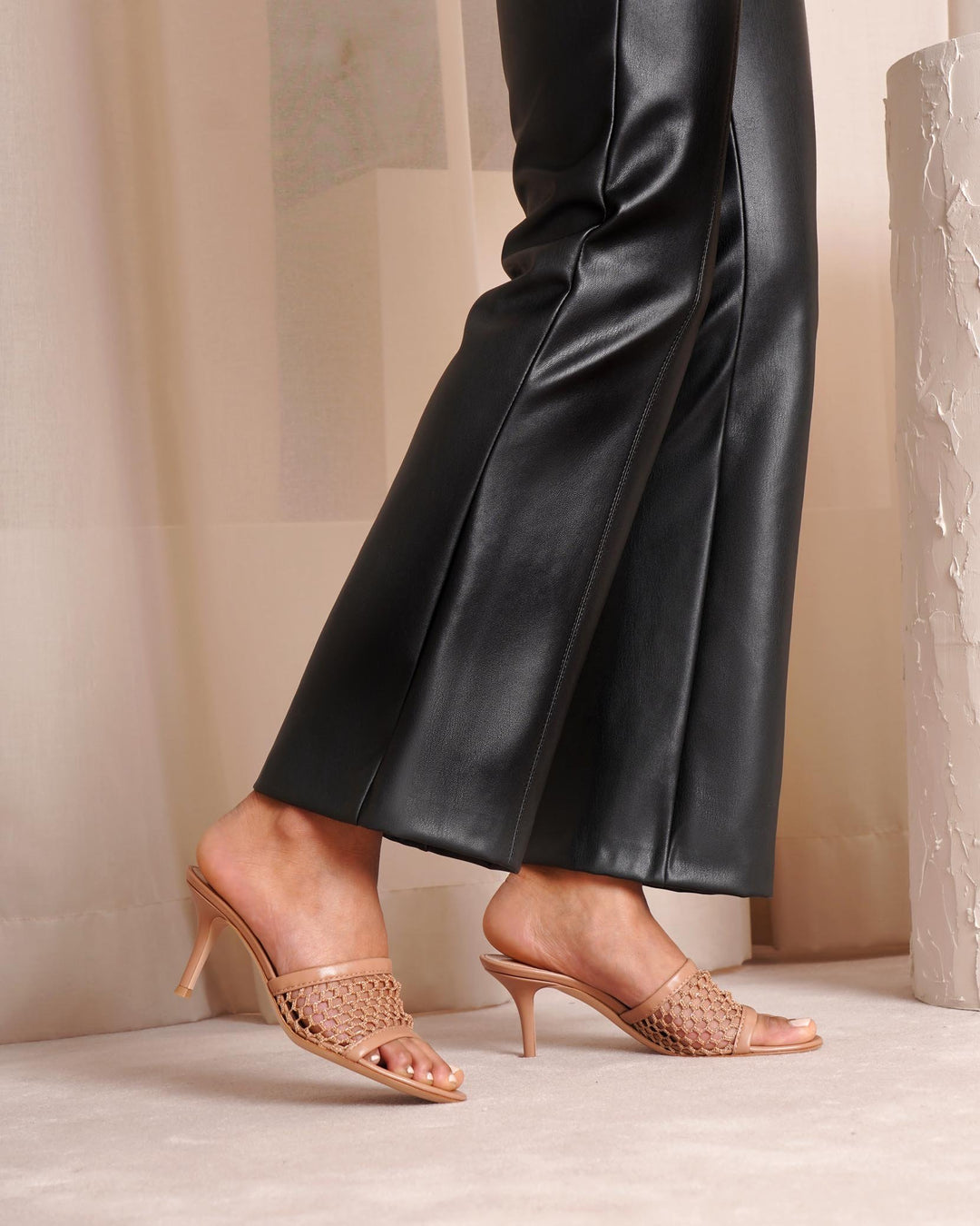 Gianvito Rossi | Jamaica 70 fishnet mule sandals | Savannahs