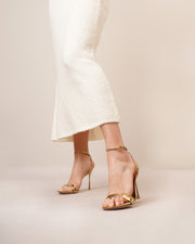 Spice 95 gold leather sandals